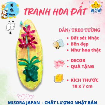 Hoa đất sét thủ công làm bằng đất sét nhật - tranh hoa
