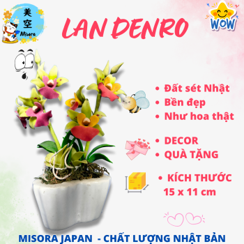Hoa đất sét thủ công làm bằng đất sét nhật - hoa lan