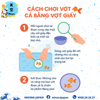 Cách chơi vớt cá bằng vợt giấy rất đơn giản và thú vị