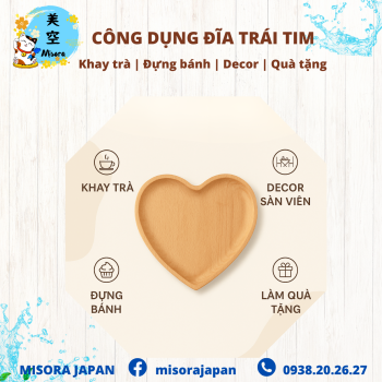 công dụng của đĩa trái tim gỗ nguyên khối