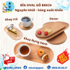 Đĩa oval gỗ beech nguyên khối-hàng xuất khẩu
