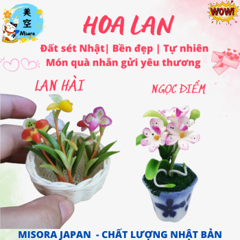 hoa đất sét mini giống hoa thật 99% để bàn trang trí