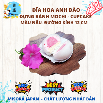 Kích thước Đĩa gỗ decor kiểu Nhật hình hoa đào, sản phẩm thủ công tinh tế