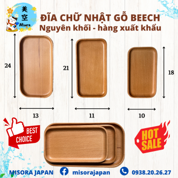 Sản phẩm đĩa gỗ Beech xuất khẩu Nhật, Hàn, EU – ảnh thật từ MISORA