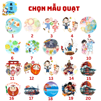 Quạt uchiwa nhiều mẫu độc đáo