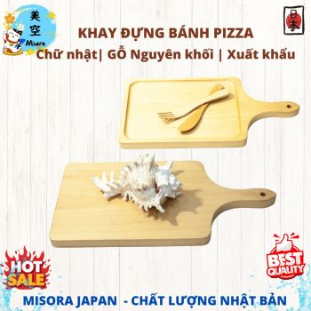 khay pizza hinh chữ nhật có tay cầm