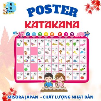 Poster bảng chữ cái tiếng Nhật katakana