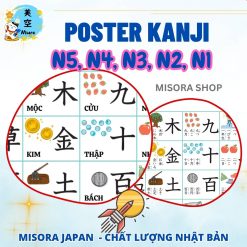 Poster hơn 2000 chữ Kanji luyện thi JLPT – học Kanji hiệu quả, nhớ lâu