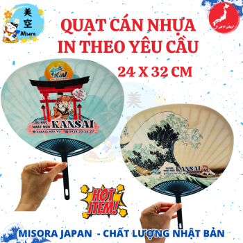 quạt uchiwa- cán nhựa dùng để quảng cáo, sự kiện, lễ hội