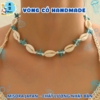 Vòng Cổ Handmade Ốc Biển Hạt Gốm – Phụ Kiện Tự Nhiên Phong Cách Boho