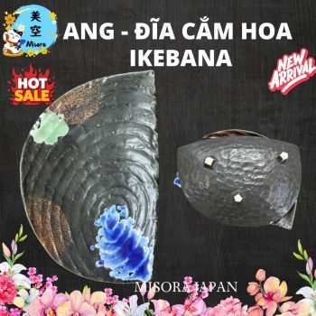 Đĩa cắm hoa ikebana độc lạ