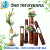 Ống tre cắm hoa Ikebana chuẩn Nhật bằng tre già tự nhiên, tinh tế, trang trí phong cách Nhật Bản