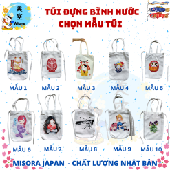 Túi vải đựng bình nước xin yêu dễ thương canvas, túi đựng bình nước dễ thương cho học sinh sinh viên alt=