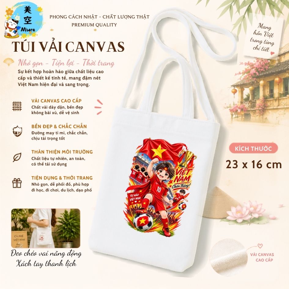 Túi vải đựng bình nước xinh yêu