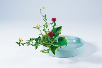 chậu cắm hoa nghệ thuật Nhật Bản ang tròn