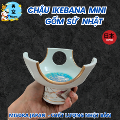 Chậu Ikebana mini Nhật Bản MISORA JAPAN gốm sứ cao cấp phong cách Nhật