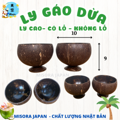 chén đĩa gáo dừa tự nhiên dùng đựng thức ăn, làm nến, đựng xà bông